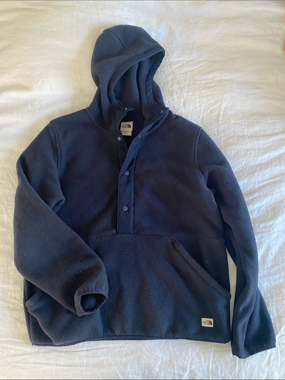 Men’s The North Face Navy Pullover Fleece Hoodie Size Medium